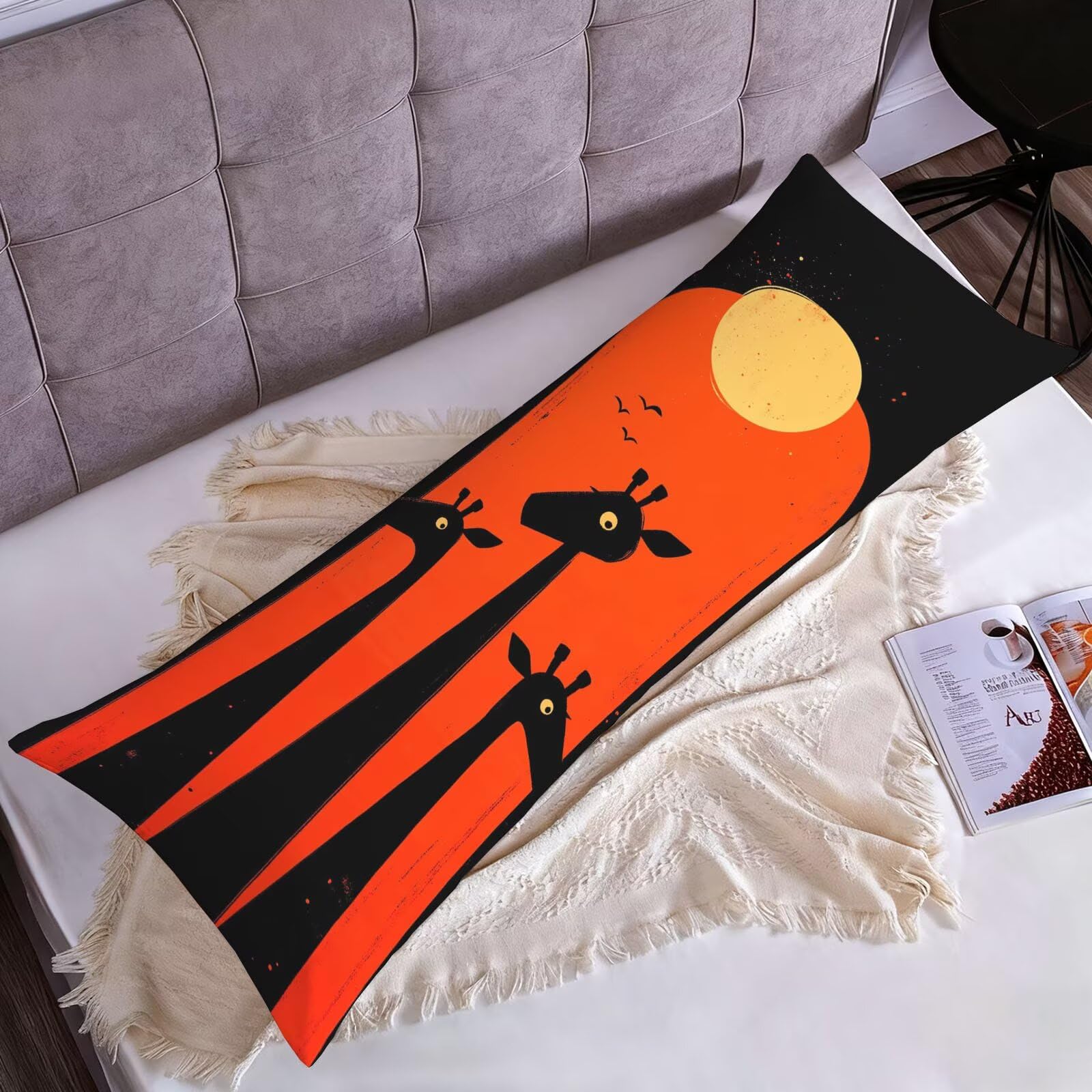 Poszewki na poduszki do łóżka 60 x 180 cm poszewki na poduszki czerwone poszewki na poduszki łóżko czarny aksamit poszewka na poduszkę na sofę, miękki nadruk dwustronna poszewka na poduszkę z