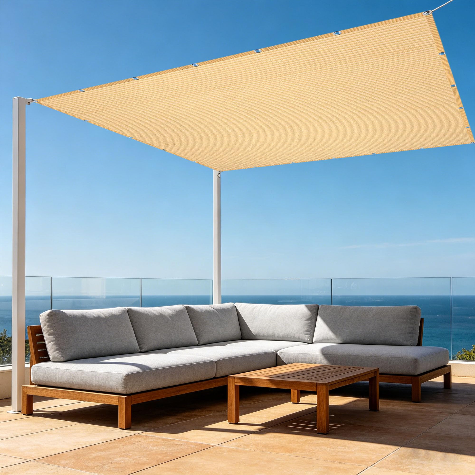 Filet d'ombrage pour camping et pergola protégeant du soleil d'été