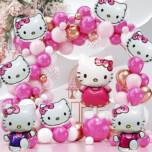 Miniatura 5 de 8 Pcs Party Balloons Decorations, Cute Kids' Party Balloons, Kawaii Mylar Balloons, Anime Theme Party Supplies Balloons for Birthday Party