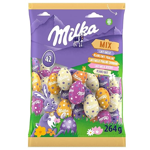 Milka - Assortiment de Petits Œufs de Pâques en Chocolat