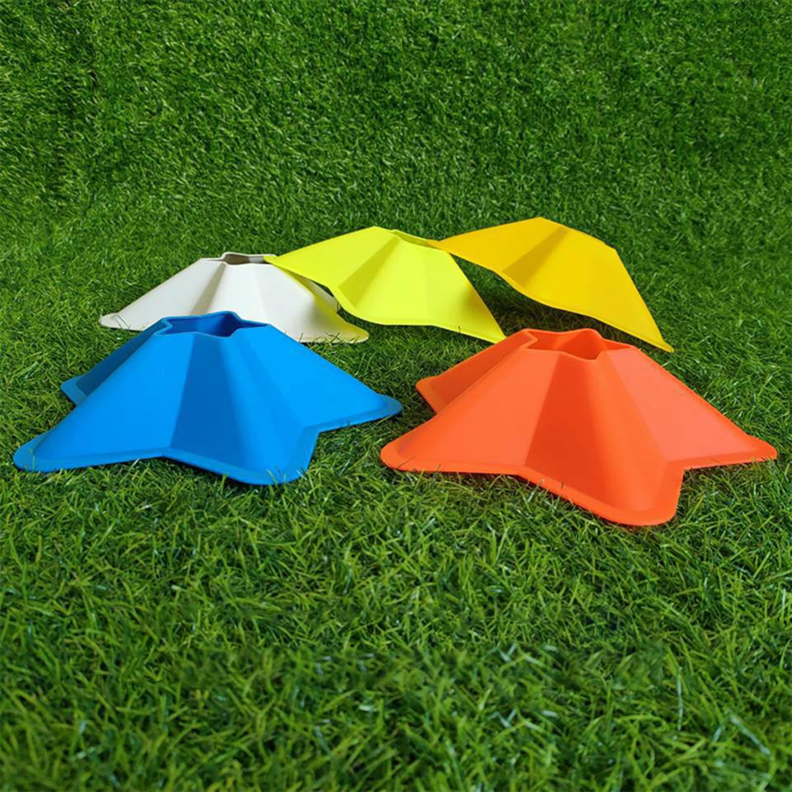 Conos de Entrenamiento Atlético Con Base Estrella. Durabilidad. Discos De Entrenamiento De Fútbol Mejoran La Precisión Del Trabajo Del Pie En Competiciones. Fútbol Precisión Equipo De Entren