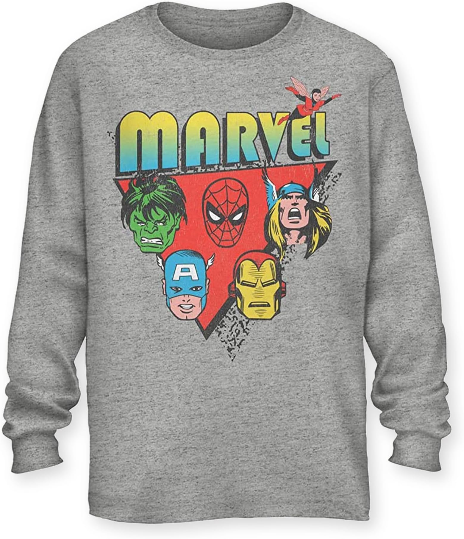 Mens Long Sleeve Shirt - Spiderman, Ironman, Captain America & Hulk Tee Comics Long Sleeve T-Shirt