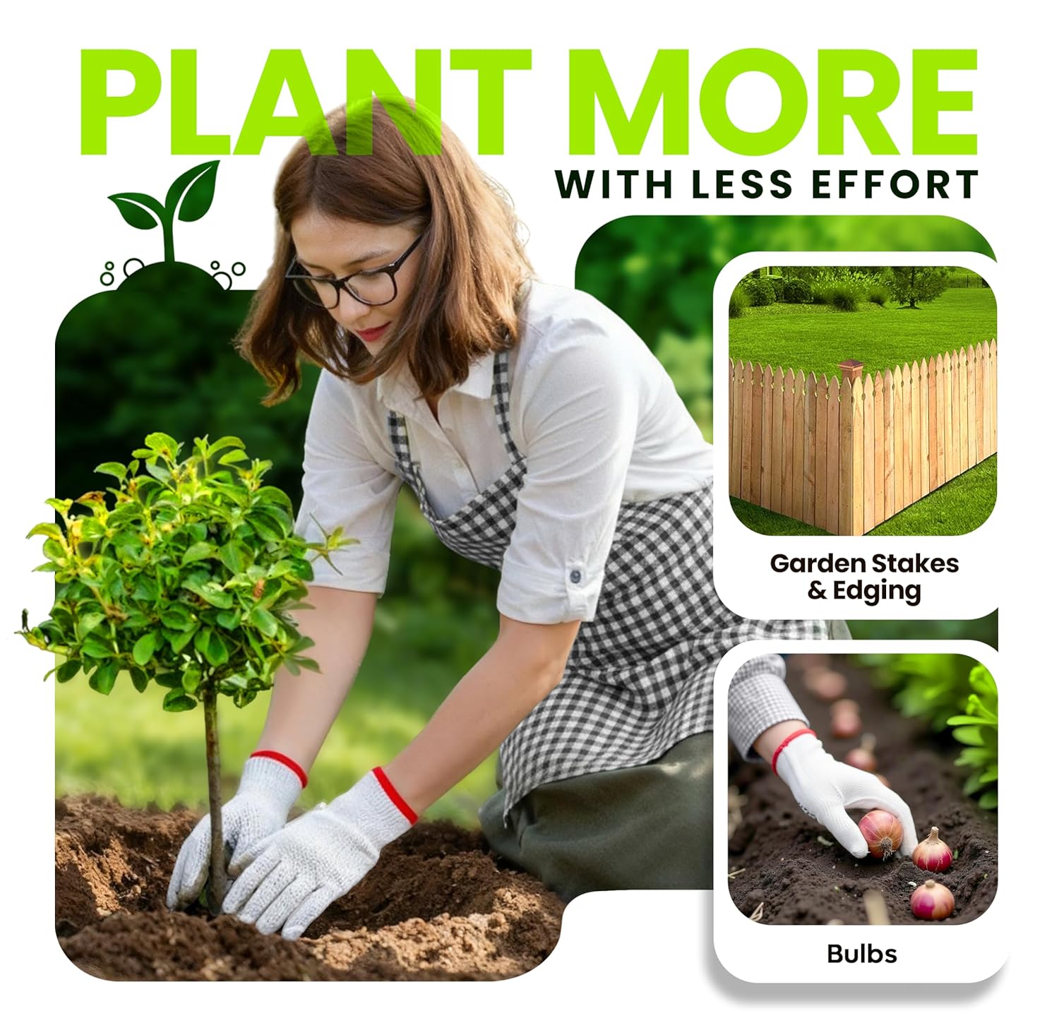 2pk Auger Drill Bit for Planting with Gloves (1.6 x 16 Inch & 3.5 x 16 Inch Set) - Heavy Duty Garden Spiral and Bulb Planter Tool for Digging Holes - Compatible with 3/8 Inch Hex Drive