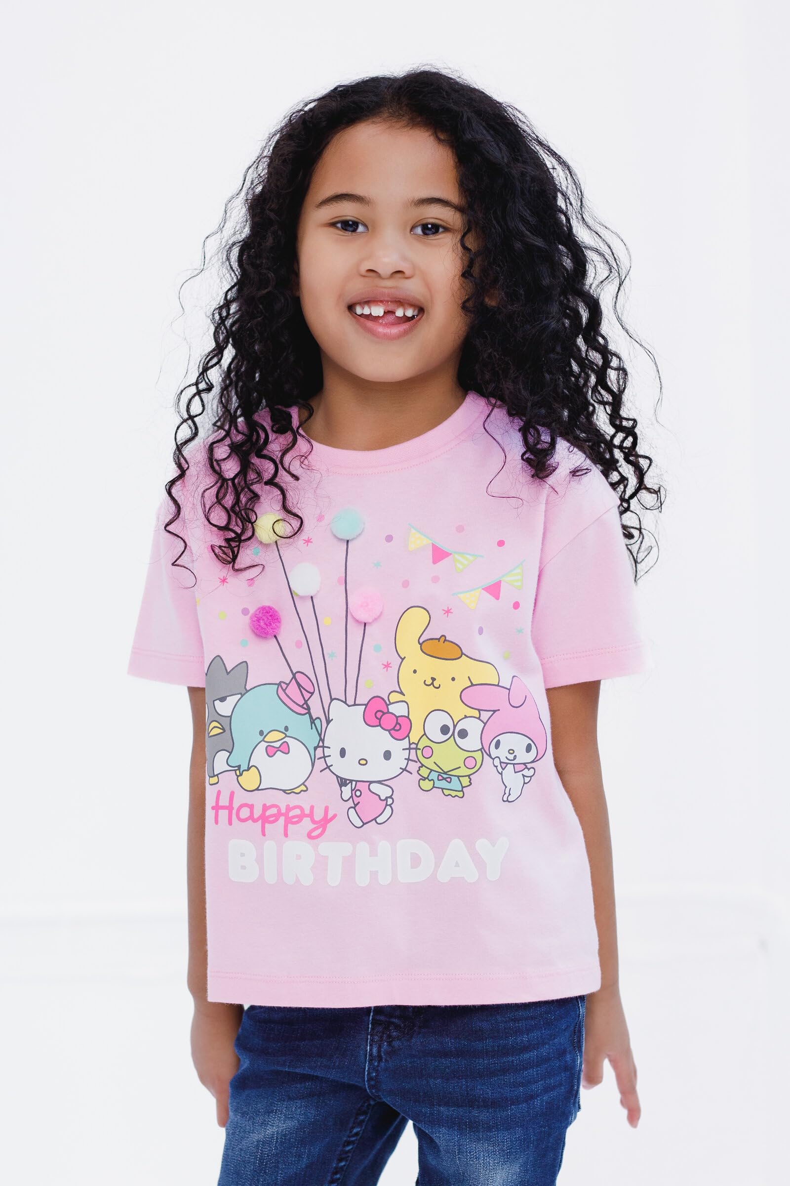 Hello Kitty Camiseta de cumpleaños, día de San Patricio, 4 de julio, Navidad, Halloween, para niñas, tallas de niño a niño grande (2T - 14-16)