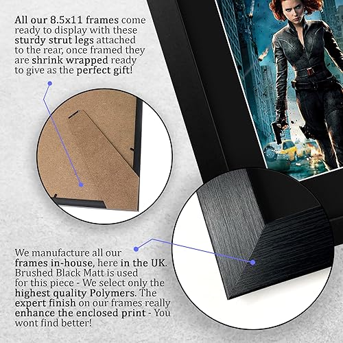 Miniatura 7 de HWC Trading Scarlett Johansson USL - Autografía impresa y firmada con marco de la Viuda Negra de los Vengadores, tamaño carta de EE. UU