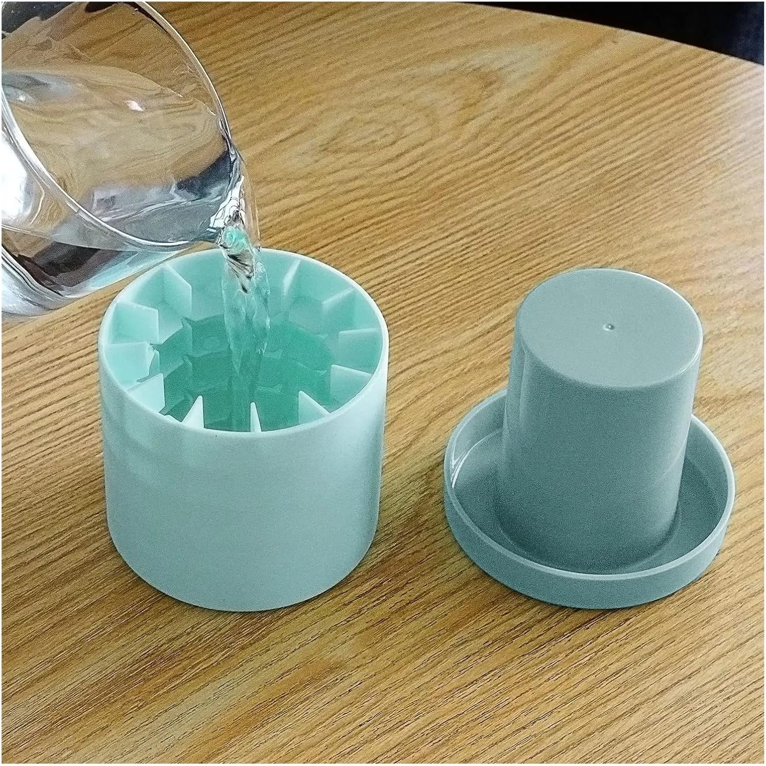 Silicone Ice Cube Mold Round Bucket Summer Homemade DIY Refrigerator Freeze Maker Creative Barware Tools(Yellow)