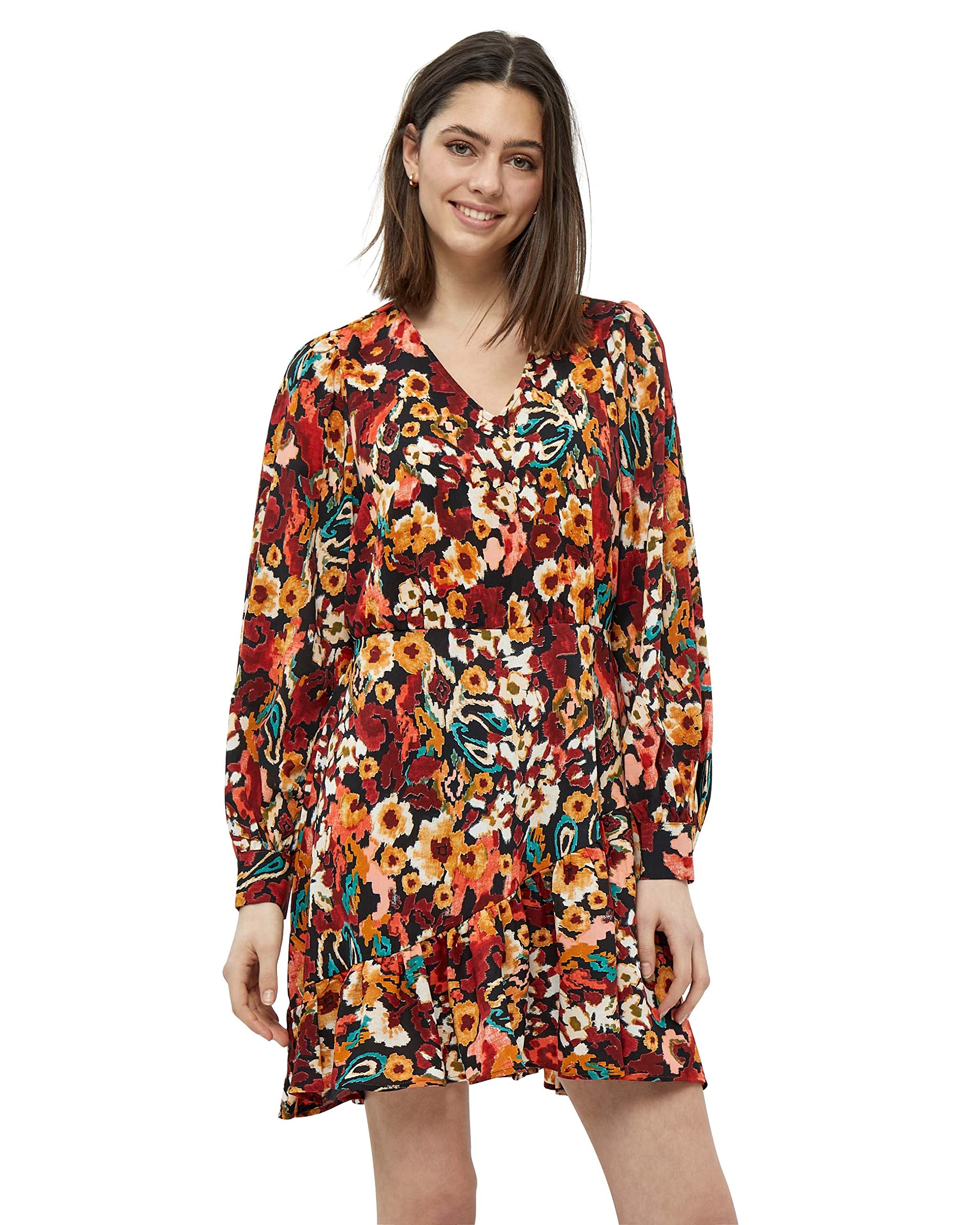 Desires Women's Jaclyn Short Dress 5000P Redwood Print M