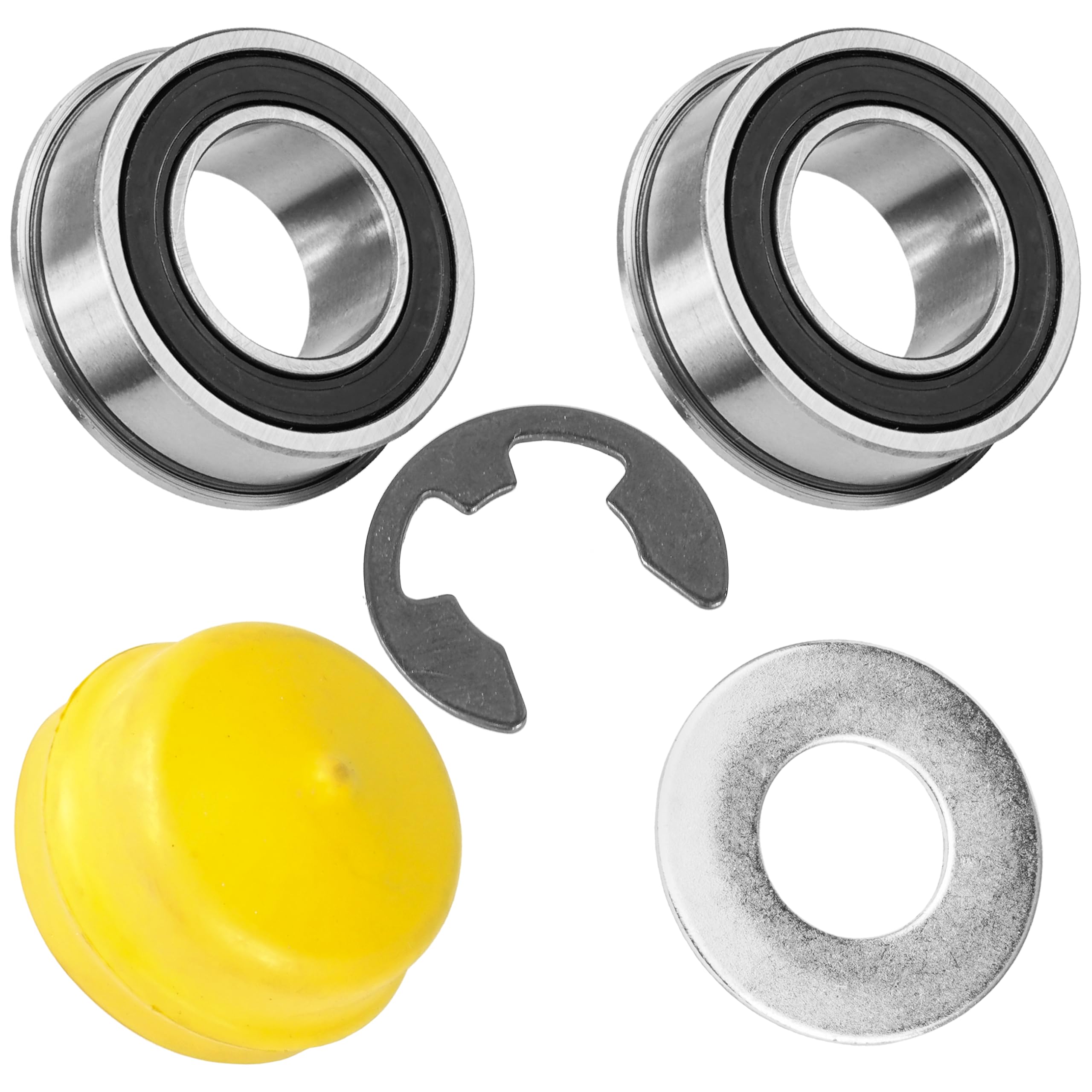 Caltric Front Wheel Bearing Bushing Kit Compatible with John Deere X370 X380 X384 X390 X394 X500