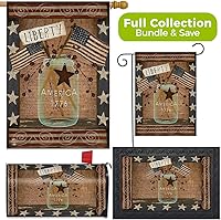 Vista 2 de Liberty Primitive Design Collection - Tarro patriótico Briarwood Lane