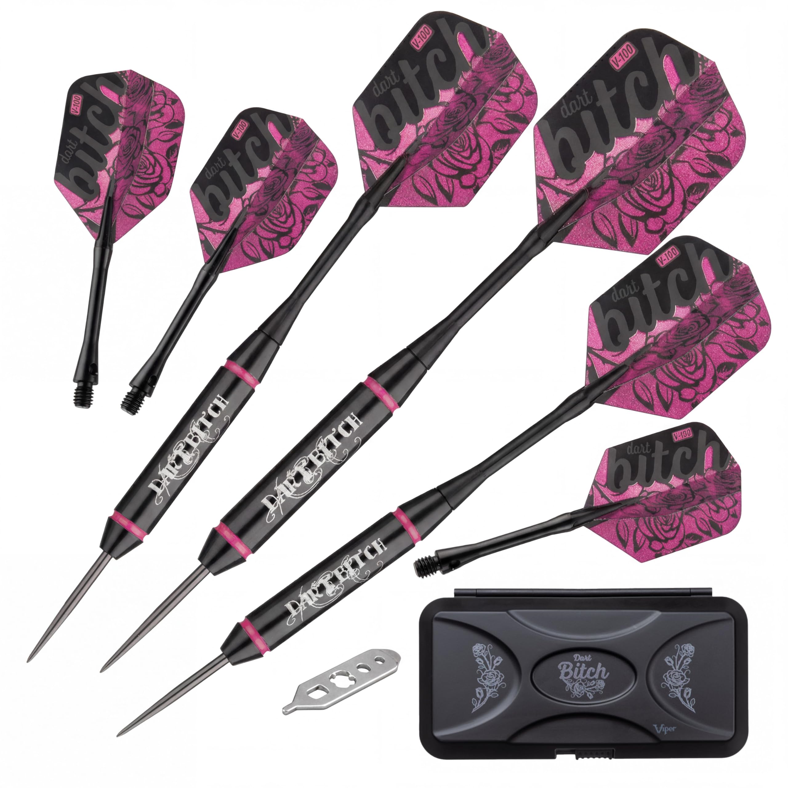 Viper rzutki ze stalową końcówką do przechowywania/etui podróżne: Dart Bitch, 22 gramy