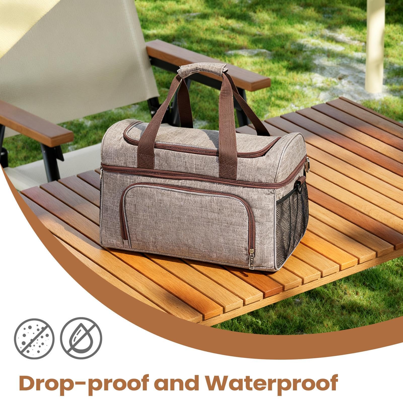 Bolsa isotérmica genérica | 30L bolsa flexible resistente a fugas – | aislante impermeable | para el almuerzo, viajes, trabajo, escuela, playa, carreras, picnic, compras