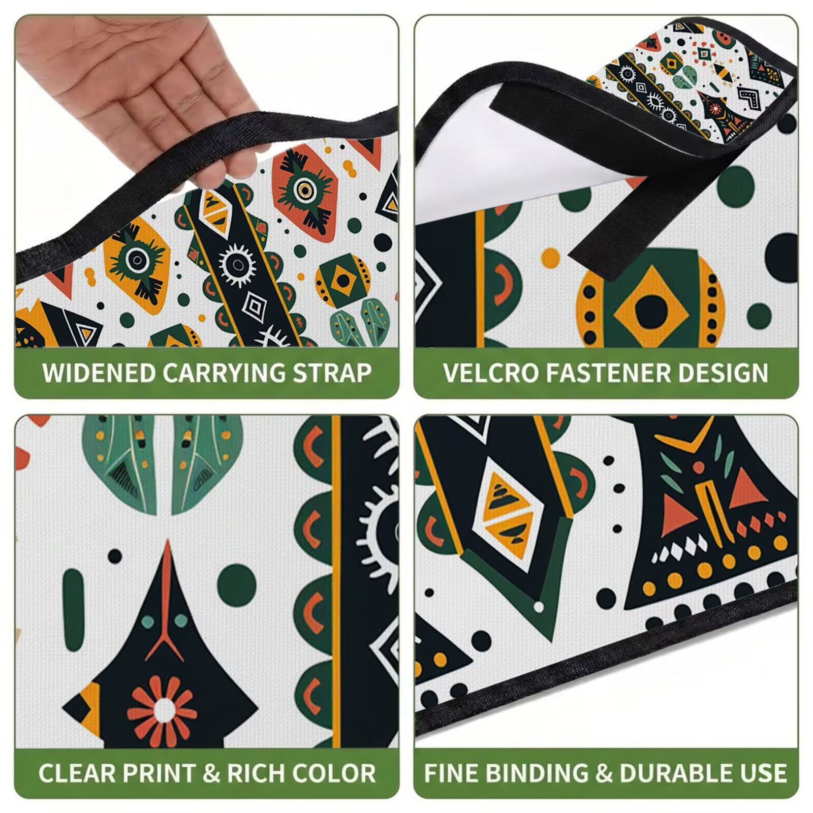 Coperta de Picnic 150x200 cm, Astrazione Manta Picnic Impermeable Anti-Sabbia Manta de Playa Pieghevole, Outdoor Picnic Blanket per Spiaggia, Camping, Giardino, Trekking - Geometria (2) FZ-46