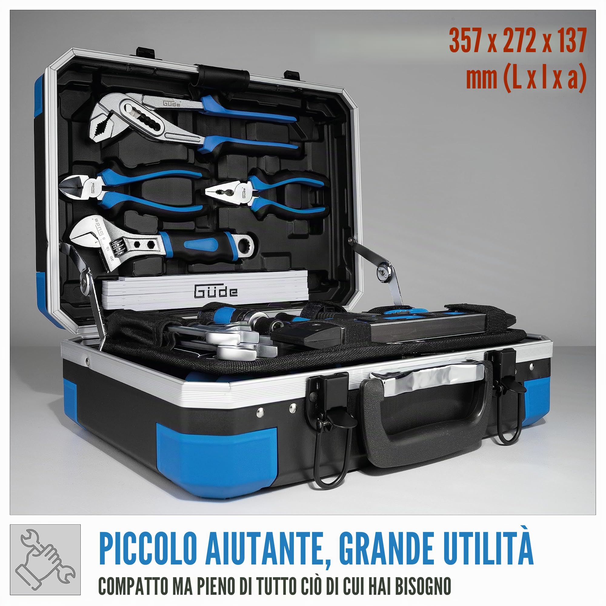 Güde Cassetta degli attrezzi GWZK 241 (set da 241 pezzi in pratica valigetta in cromo vanadio e acciaio al carbonio)
