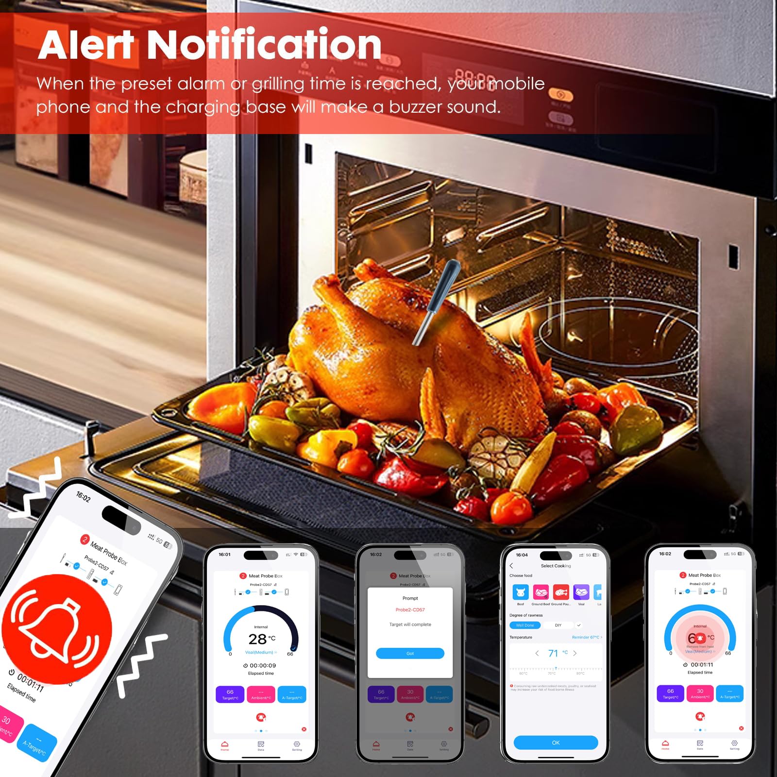 MEATER SE - Termometro Per Carne Wireless Con Bluetooth, Misura - Foto 3