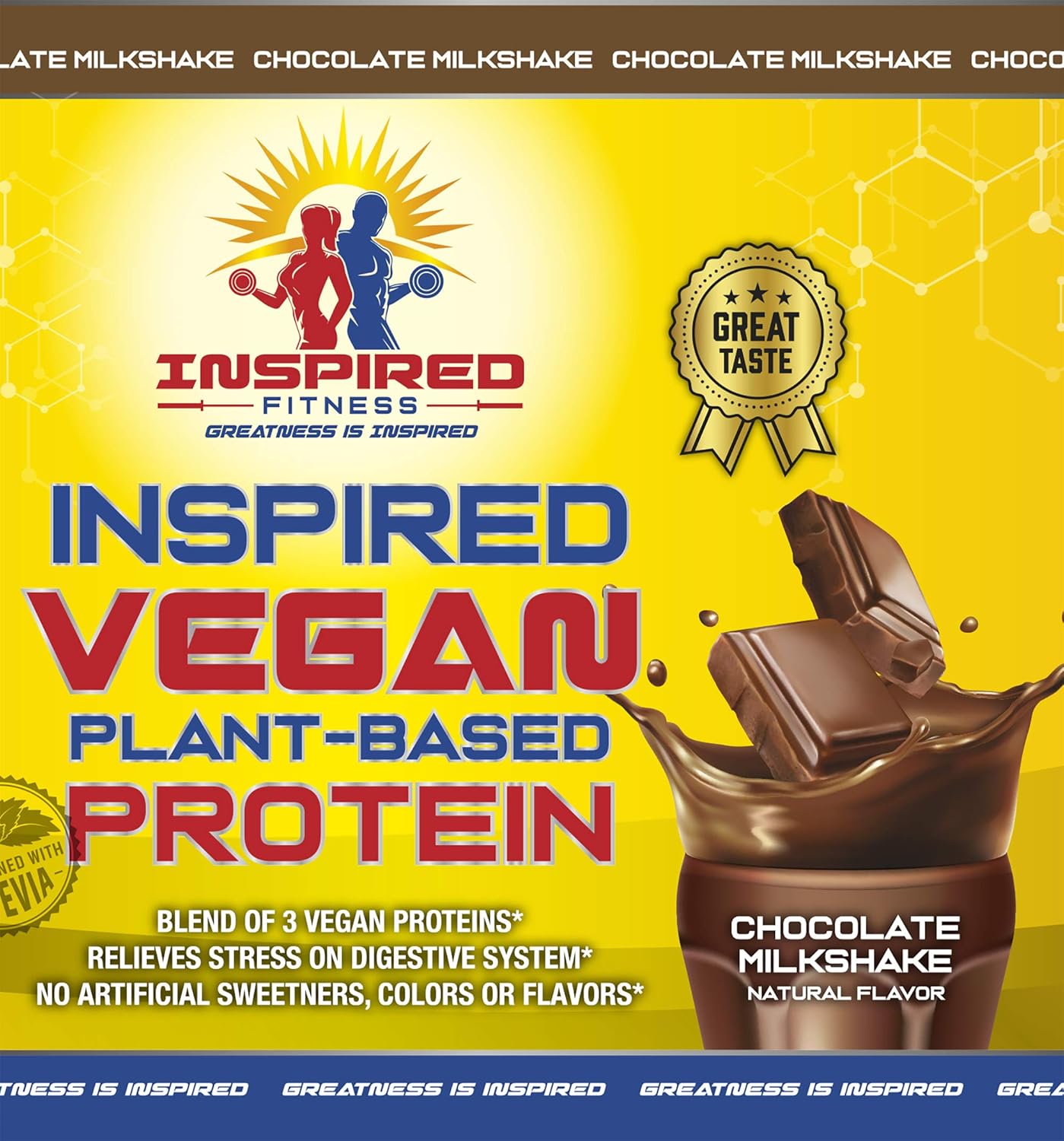 Inspired Vegan Chocolate Plant-Based Protein, 2lb, 24G Protein