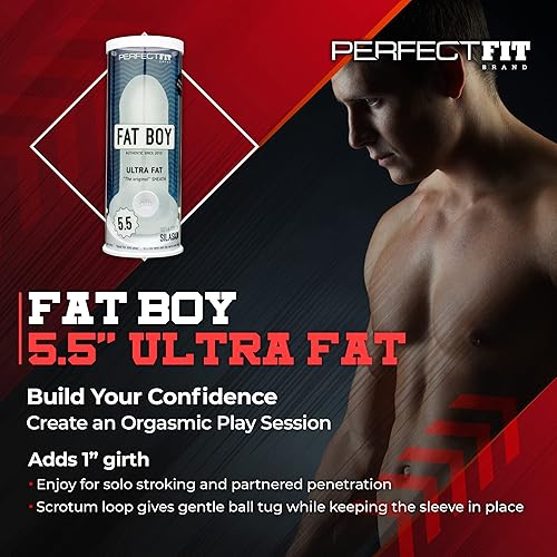 Miniatura 2 de PerfectFit Brand Fat Boy Ultra Fat 5.5", funda para el pene, potenciador sexual, suave y cómoda manga para el pene