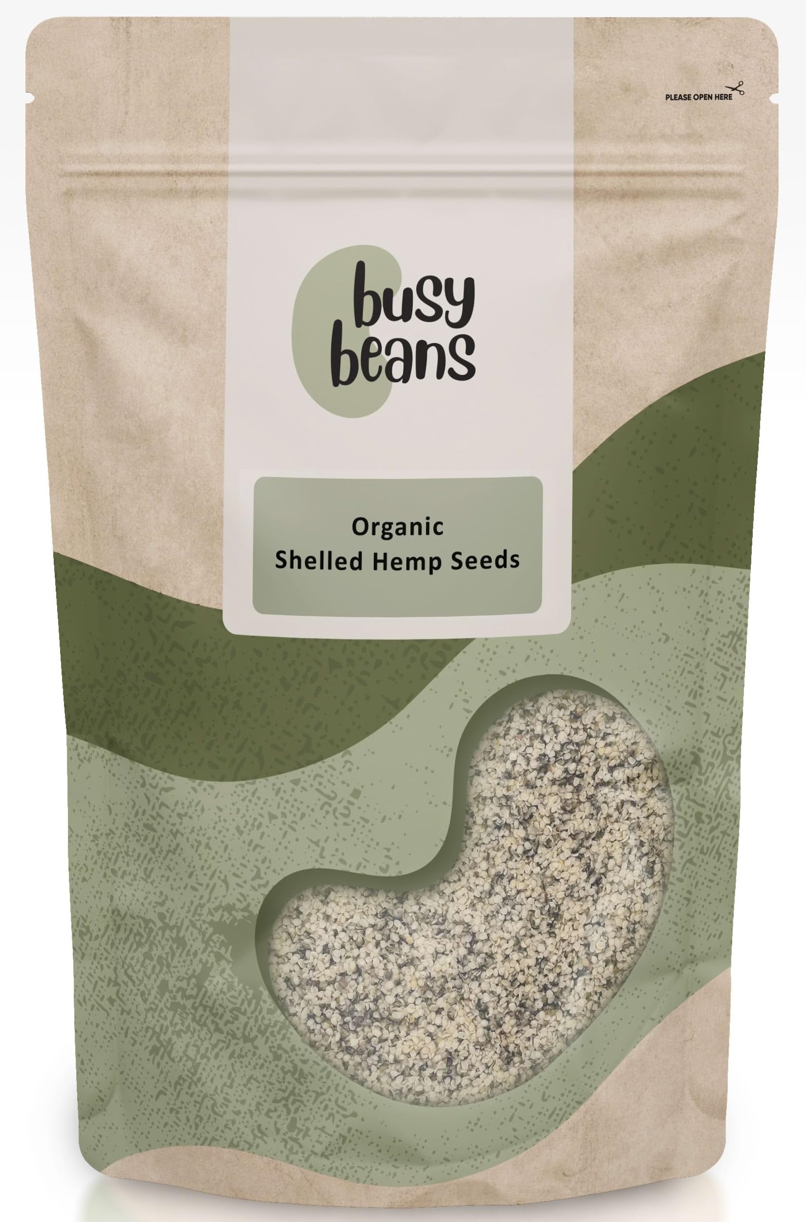 Busy Beans Organic Organic Shelled Hemp Seeds - Certified Organic (500G)