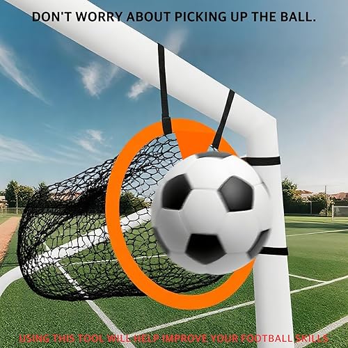 Miniatura 5 de Soccer Goal Target Nets with Bag 2-Pack  Orange & Red High-Visibility Accuracy Trainers with Catch Net, Adjustable Straps, Portable Shooting Targets