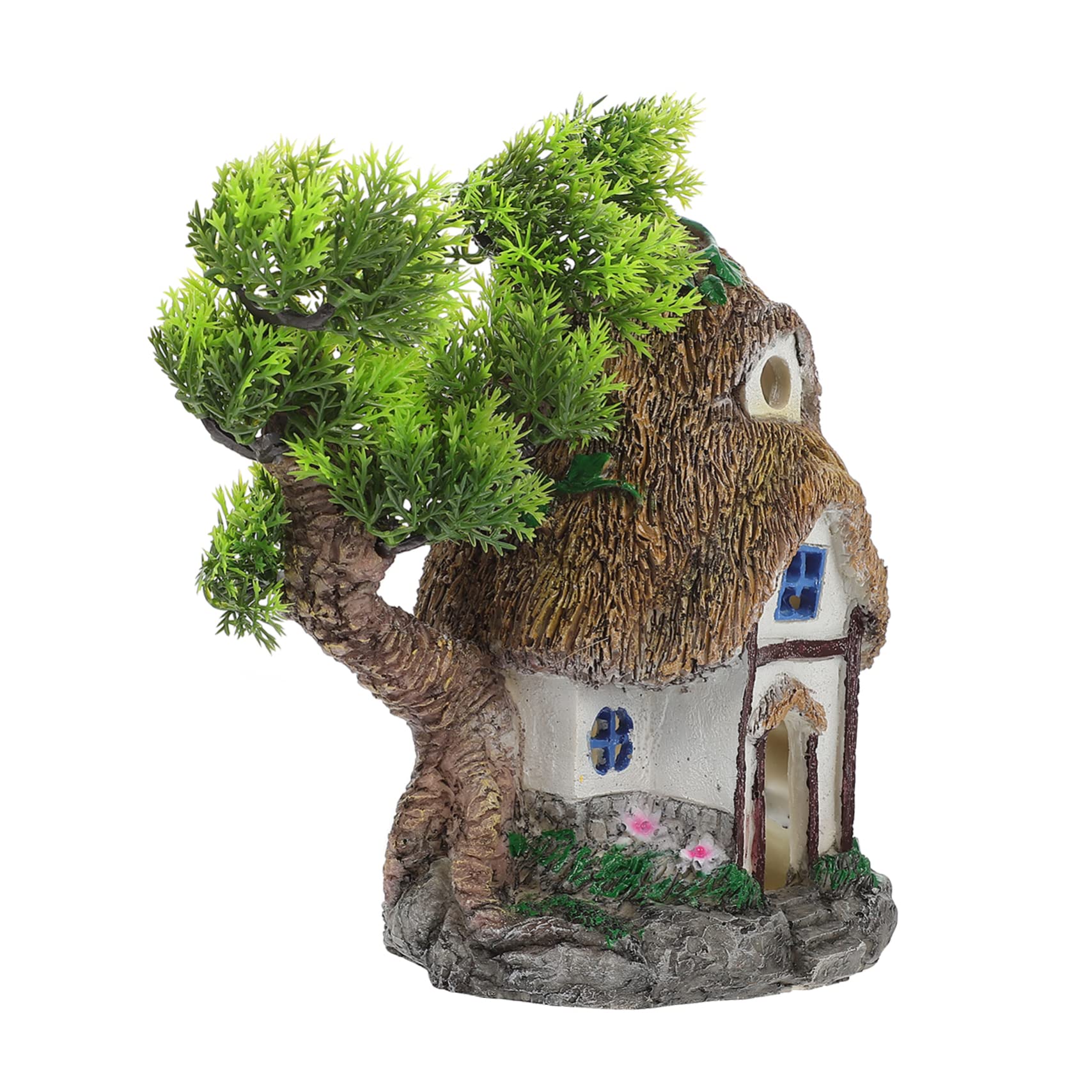 Housoutil Casa del Árbol para Acuario Decoración Creativa Vista De Pecera Adorno para Pecera
