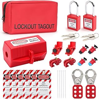 Breaker Lockout Tagout Kit Electrical Loto Safty Padlock Set Loto Tags Lockout Plug Lock Out Tag Out Station