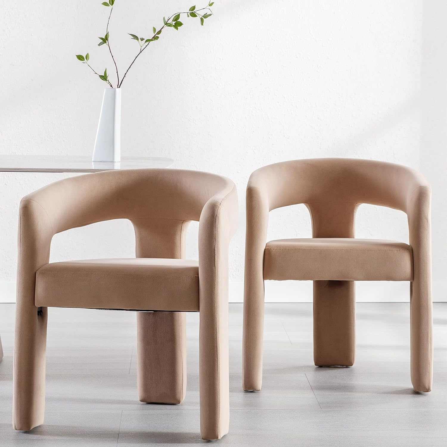 Amazon.com - RIVOVA Modern Barrel Dining Chairs Set of 2, Velvet