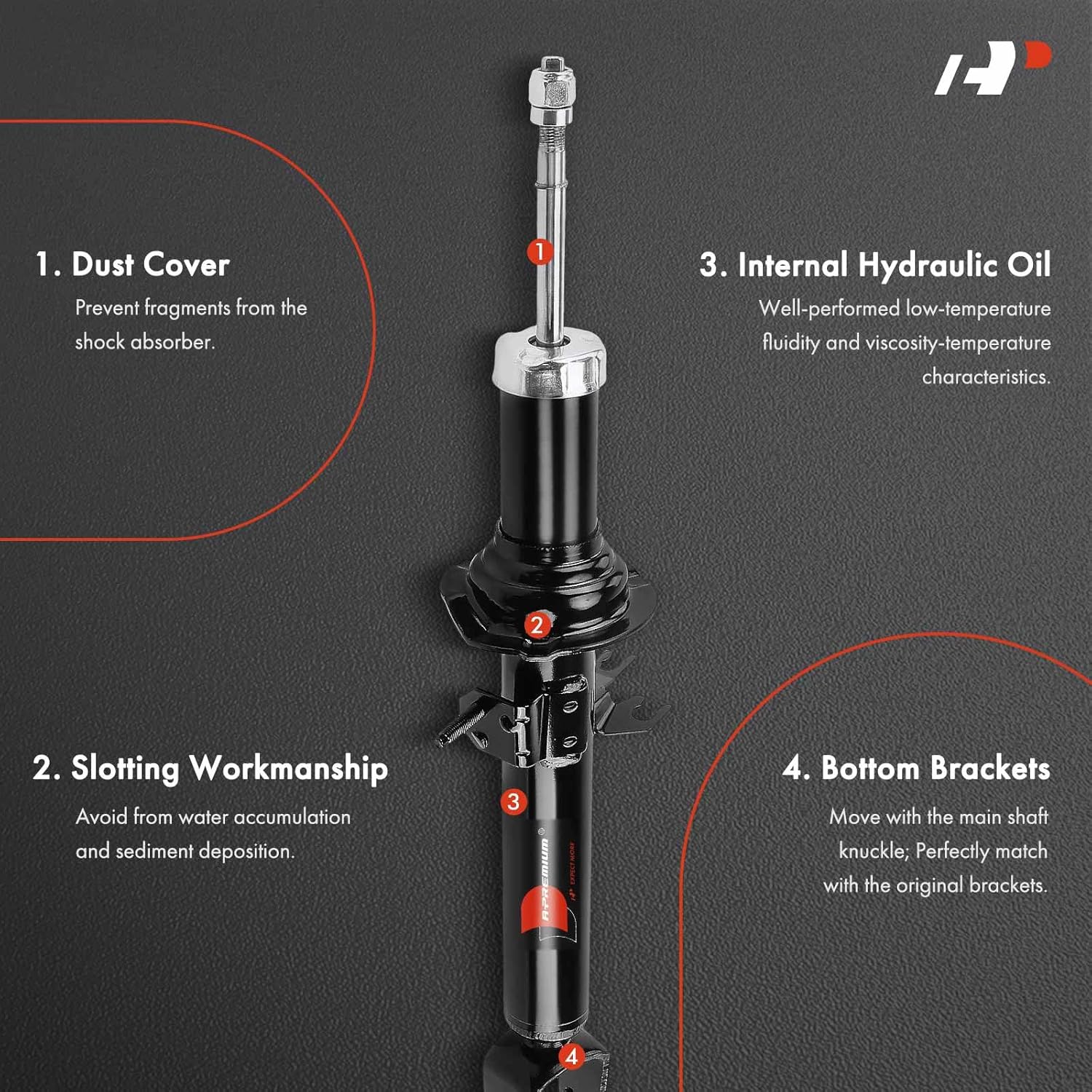 A-Premium Front Pair (2) Strut Assembly Compatible with Infiniti M35 2006-2007, Driver and Passenger Side