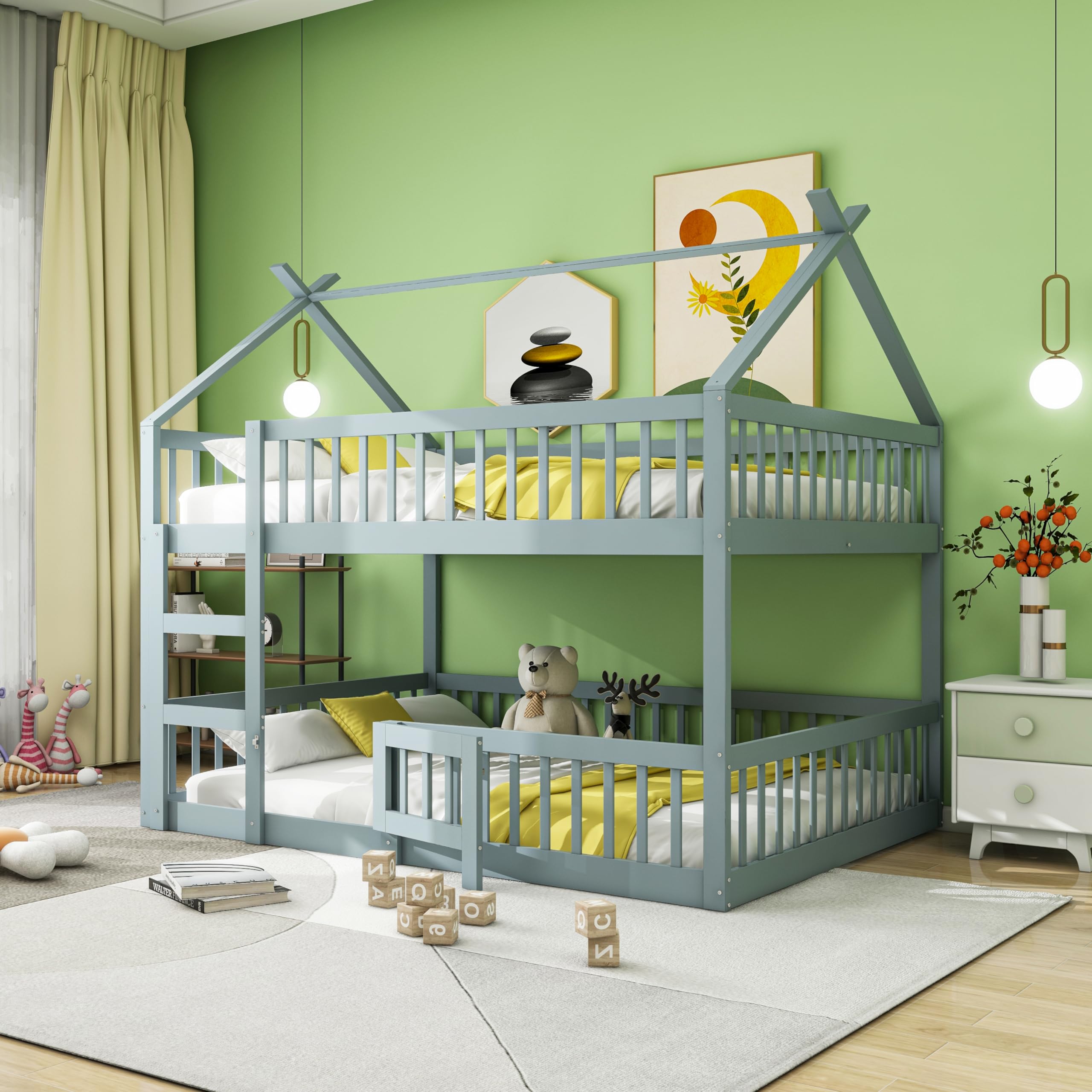 Kinder Etagenbett 140x200 – Hochbett Mit Treppe, Stauraum & Rausfallschutz, Aus Kiefer, Ohne Matratze