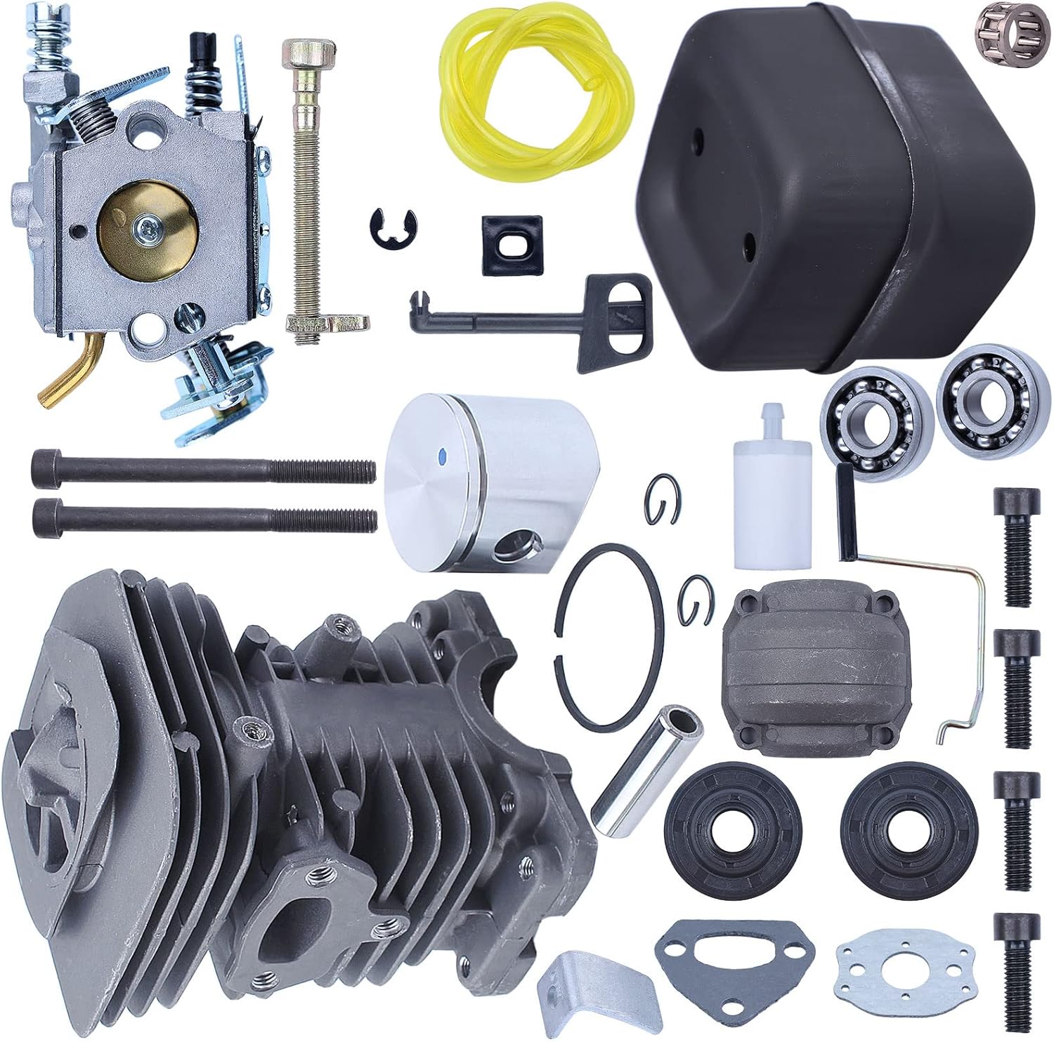 For Husqvarna 142 141 137 136 For Chainsaw part, 40mm Cylinder Kit, 530069941, 530071987, 530069415