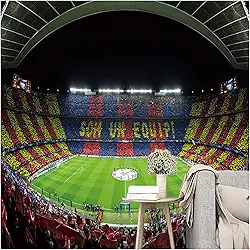 Papel de parede 3D papel de parede copa do mundo estádio de futebol estilo industrial mural de parede (78 x 55" (200 x 140 cm), pano de seda)