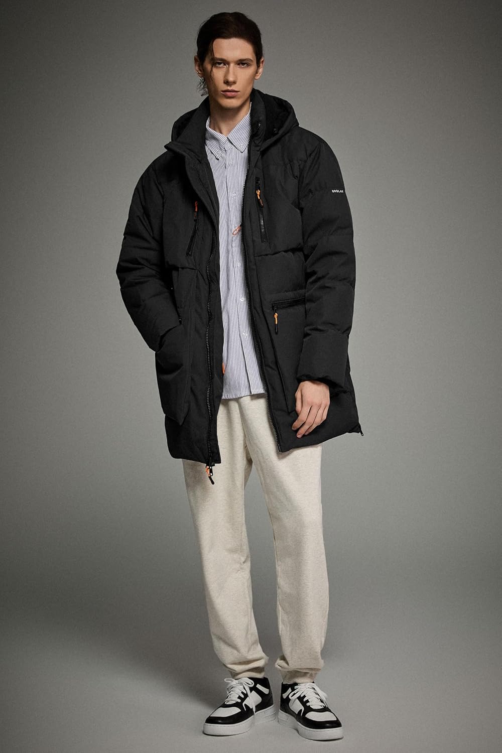 Orolay Men's Thickened Down Jacket Hooded Winter Puffer Jacket with 6 Pockets - Image 5