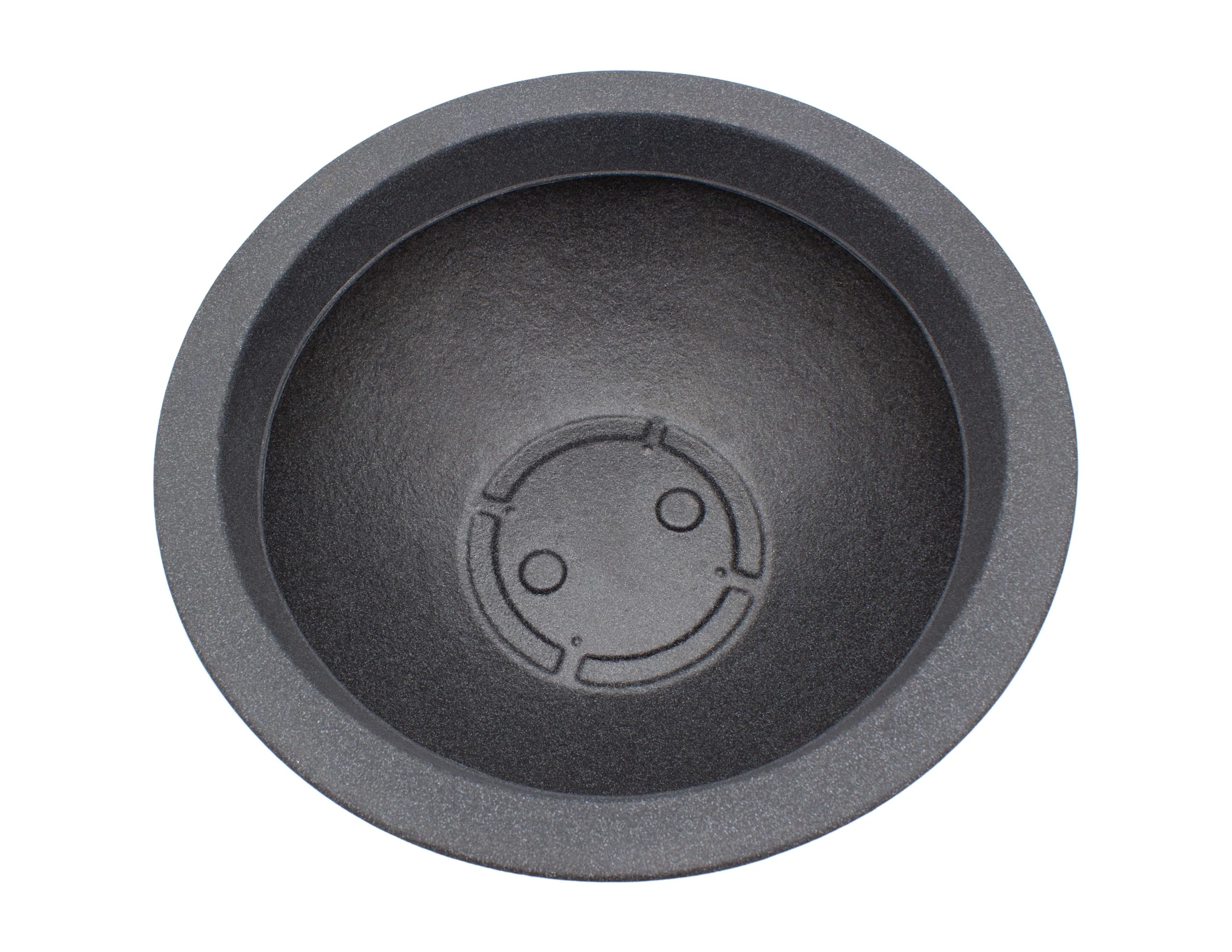XXL Pflanzschale Anthrazit Ø 52cm Höhe ca. 20 cm - Pflanzkübel Pflanztopf - Brunnenschale für Miniteich - Kunststoff mit Stein-Optik - Abfluss möglich - Blumentopf Grabschale