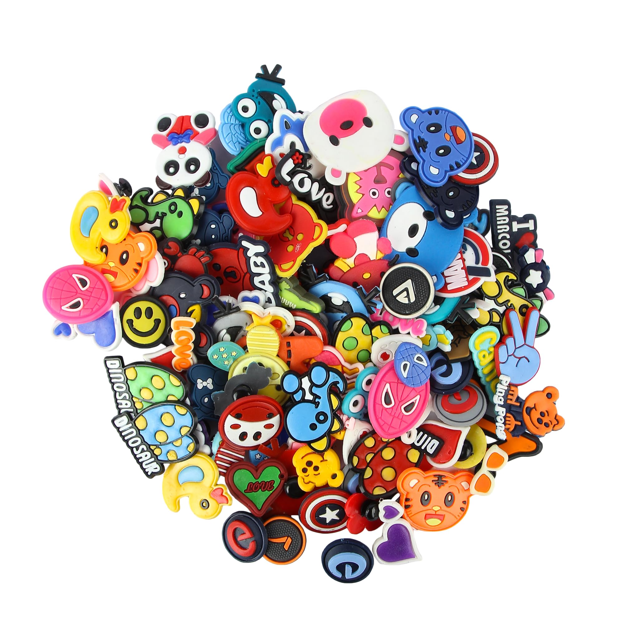 Girls Clubs Shoe Charms Silicon Sticker for Crocs & Clogs Sandals Add a Touch of Personality to Your Shoes Random Designs with pack 6,10,12,24