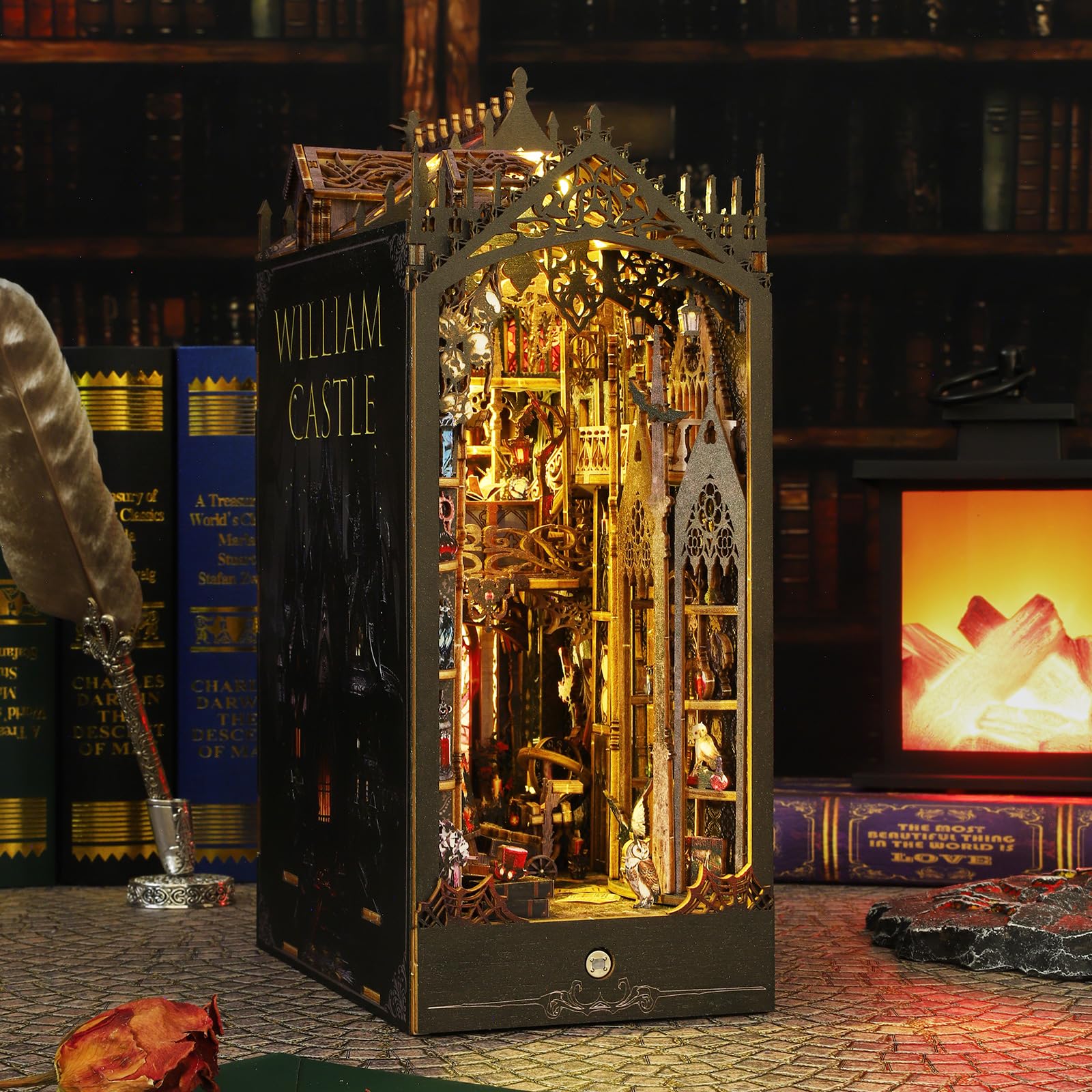 Amazon.com: DIY Book Nook Kit Exquisite Castle 3D Wooden Puzzle