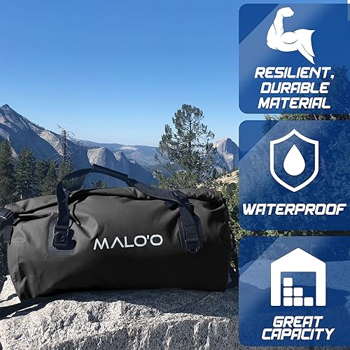 Miniatura 6 de Malo'o Bolsa seca impermeable de 40 L60 L100 L, bolsa de lona enrollable mantiene el equipo seco para kayak, rafting, canotaje, natación,