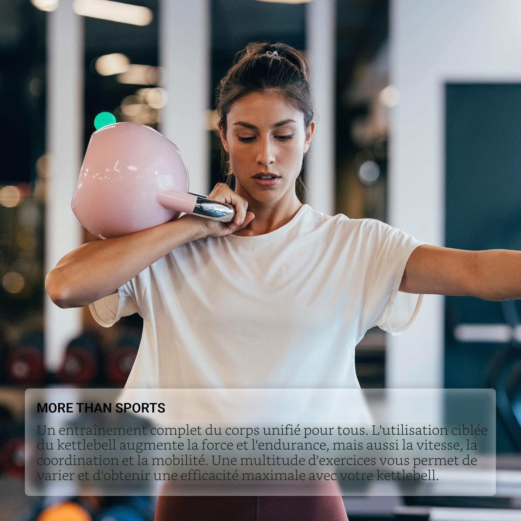 MSPORTS Kettlebell Competition Premium 4-36 kg avec poster d'exercices | Qualité studio professionnelle | Kettlebell de compétition
