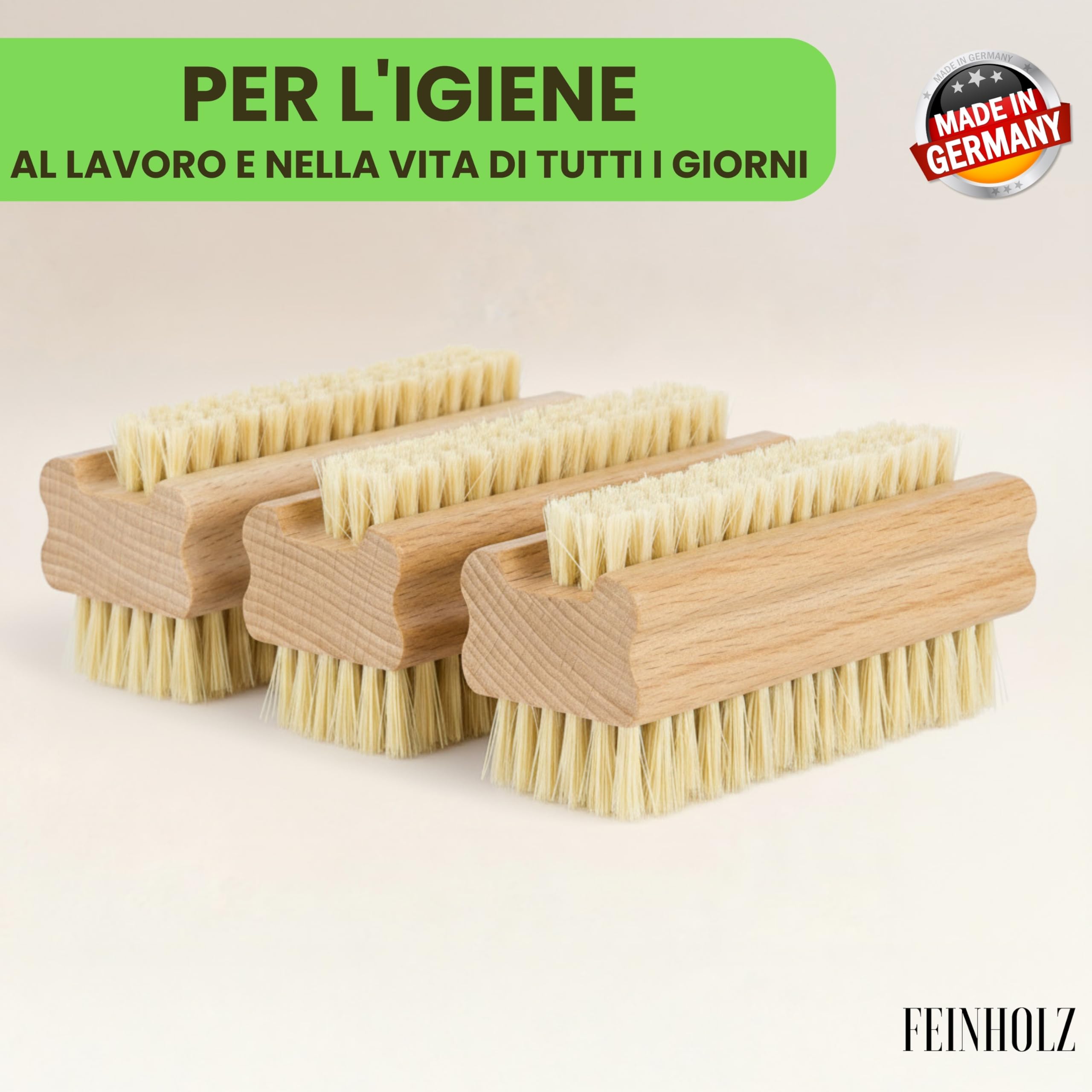 Spazzola per unghie mani (3 pezzi) • per una perfetta igiene e pulizia • spazzolino unghie bambini • Spazzole da Bagno • spazzolino unghie mani • spazzole unghie • spazzolina unghie manicure