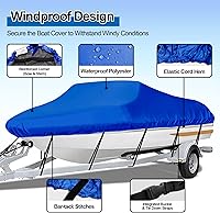 Vista 2 de iCOVER - Funda para lancha remolcable, impermeable, resistente, poliéster, grado marino, apta para lanchas V-Hull, de pesca y esquí de 20-23 pies
