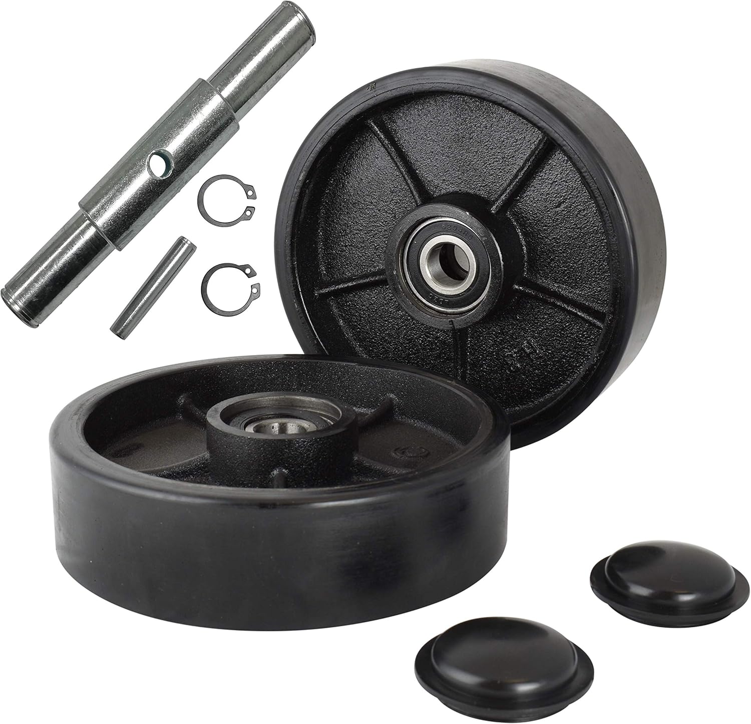 Pallet Jack/Truck Back Complete Wheels Kit Fit BT L 2000-U, BT L 2300-U, LHM 230 Wheels Set with Axles, Fasteners.