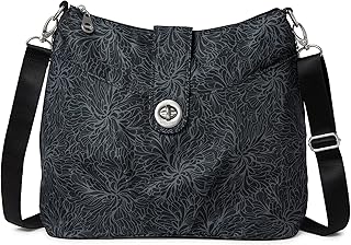 Baggallini womens Helsinki Crossbody Hobo, Midnight Blossom, One Size US