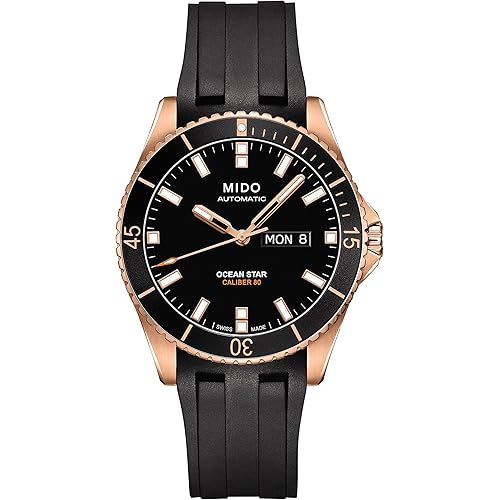 MIDO Ocean Star 200 - Swiss Automatic Watch for Men - 42.5mm Stainless Steel Case - Day/Date Calendar - Rotating Bezel - 200m Water Resistance