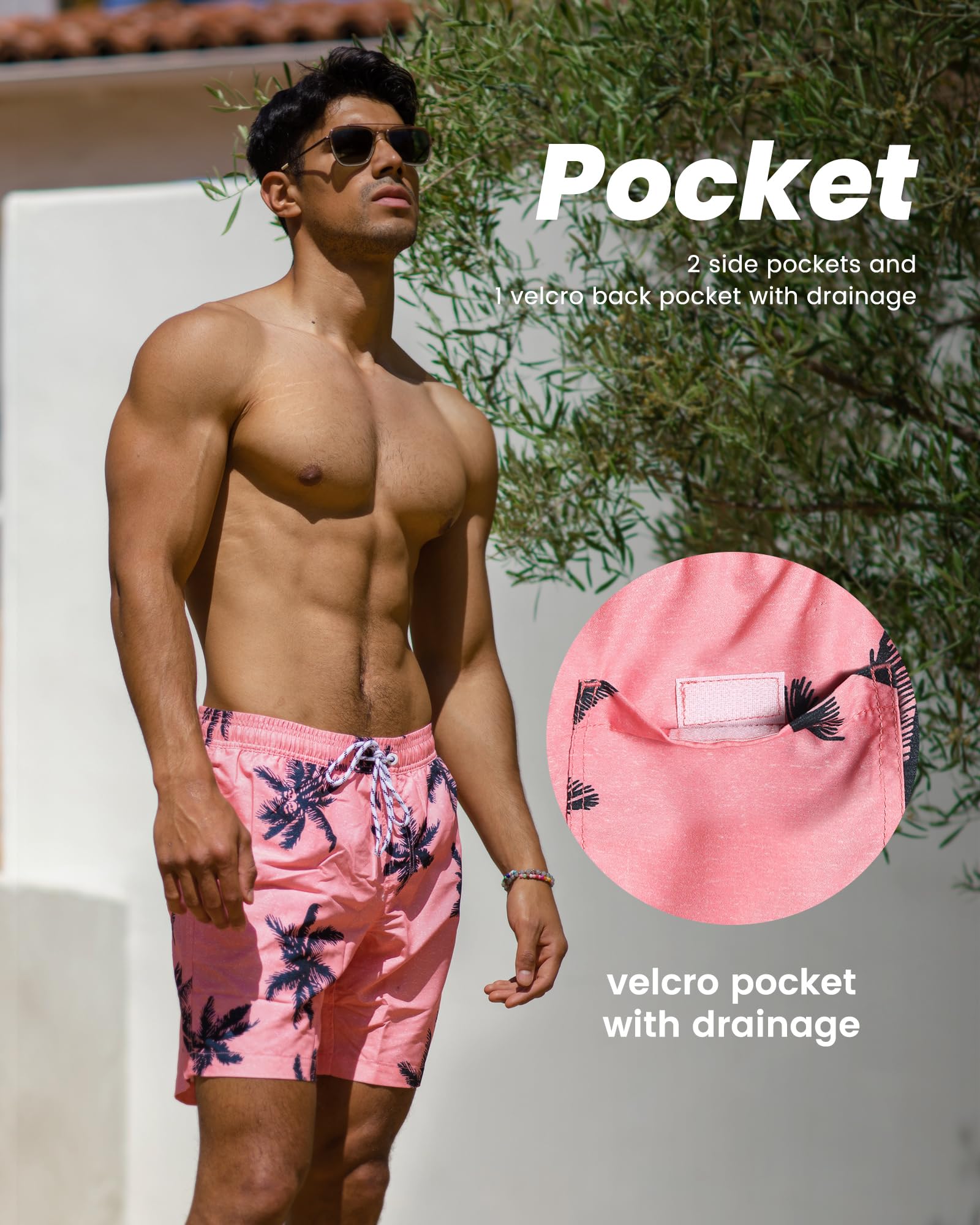 MaaMgic Pantaloncini da Bagno da Uomo Asciugatura Veloce Costume da Bagno per Surf sulla Spiaggia Multi-funzioni Allenamento casa con Fodera in Mesh con Fodera in Mesh