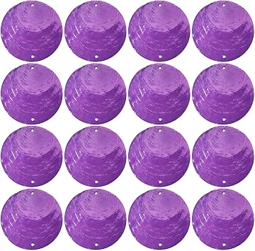 50 pcs Flat Round Shell Connector Charms 50 mm Natural Capiz Shell Charms Seashell Link Pendants for Wind Chimes DIY Craft Hanging Jewelry Making,Purple
