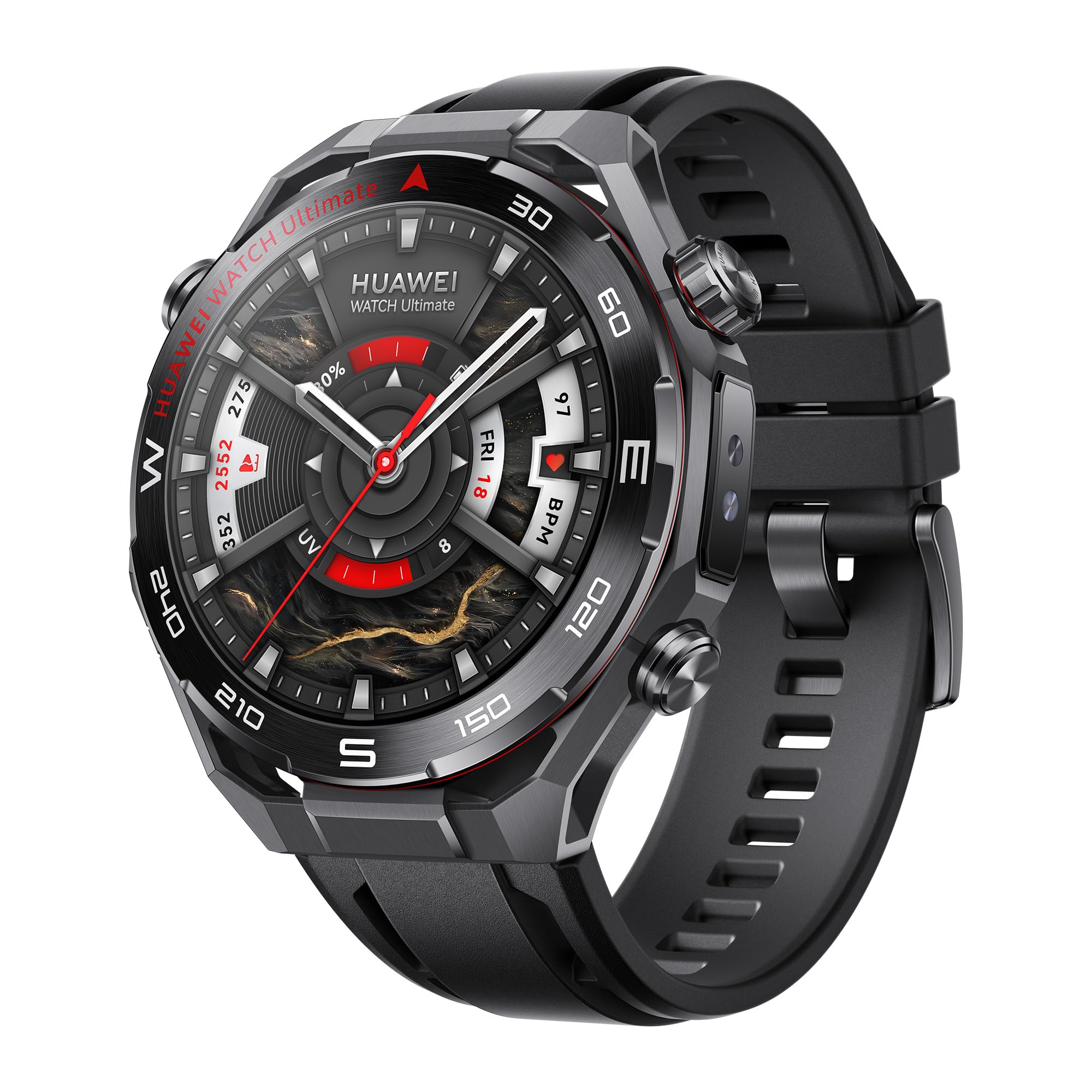 HUAWEI WATCH Ultimate 2 Akıllı Saat, GPS, Zirkonyum Bazlı Sıvı Metal Kasa, 150m Dalış Desteği, Sonar Tabanlı Su Altı İletişimi, Bluetooth Arama, Hassas Sağlık Takibi, Safir Cam, Uzun Pil Ömrü - Siyah