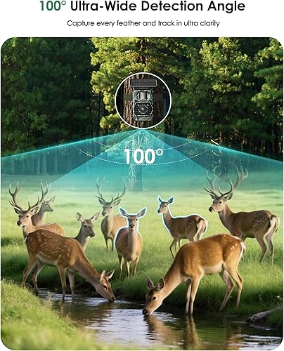 Miniatura 8 de Cámara de Rastreo Solar WiFi Bluetooth - Cámaras de Caza con Visión Nocturna, Sensor de Movimiento, Impermeable, Cámara de Ciervos Recargable con