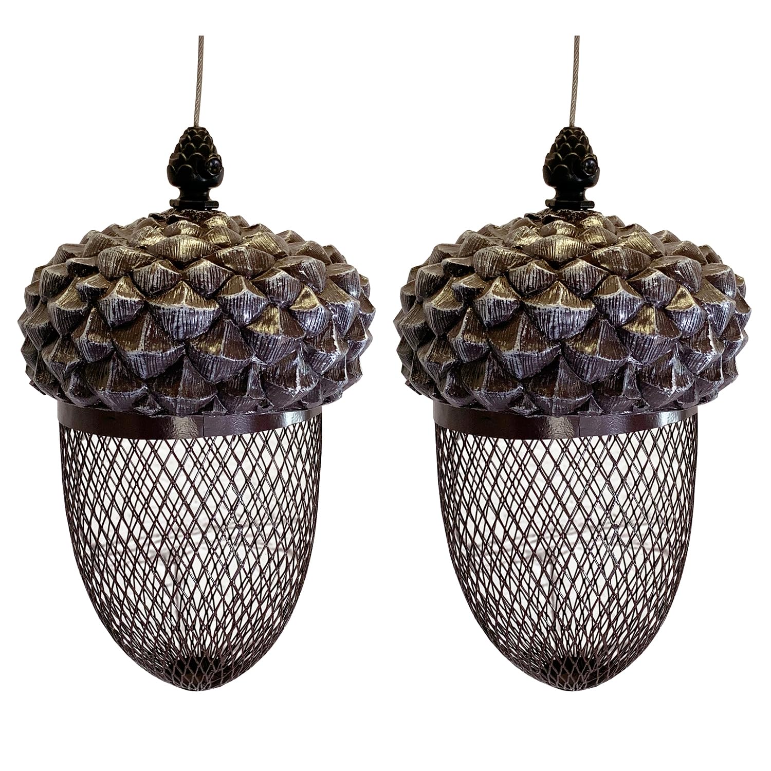 Selections Acorn Shaped Bird Nut Feeder with Removable Top (Pack of 2)