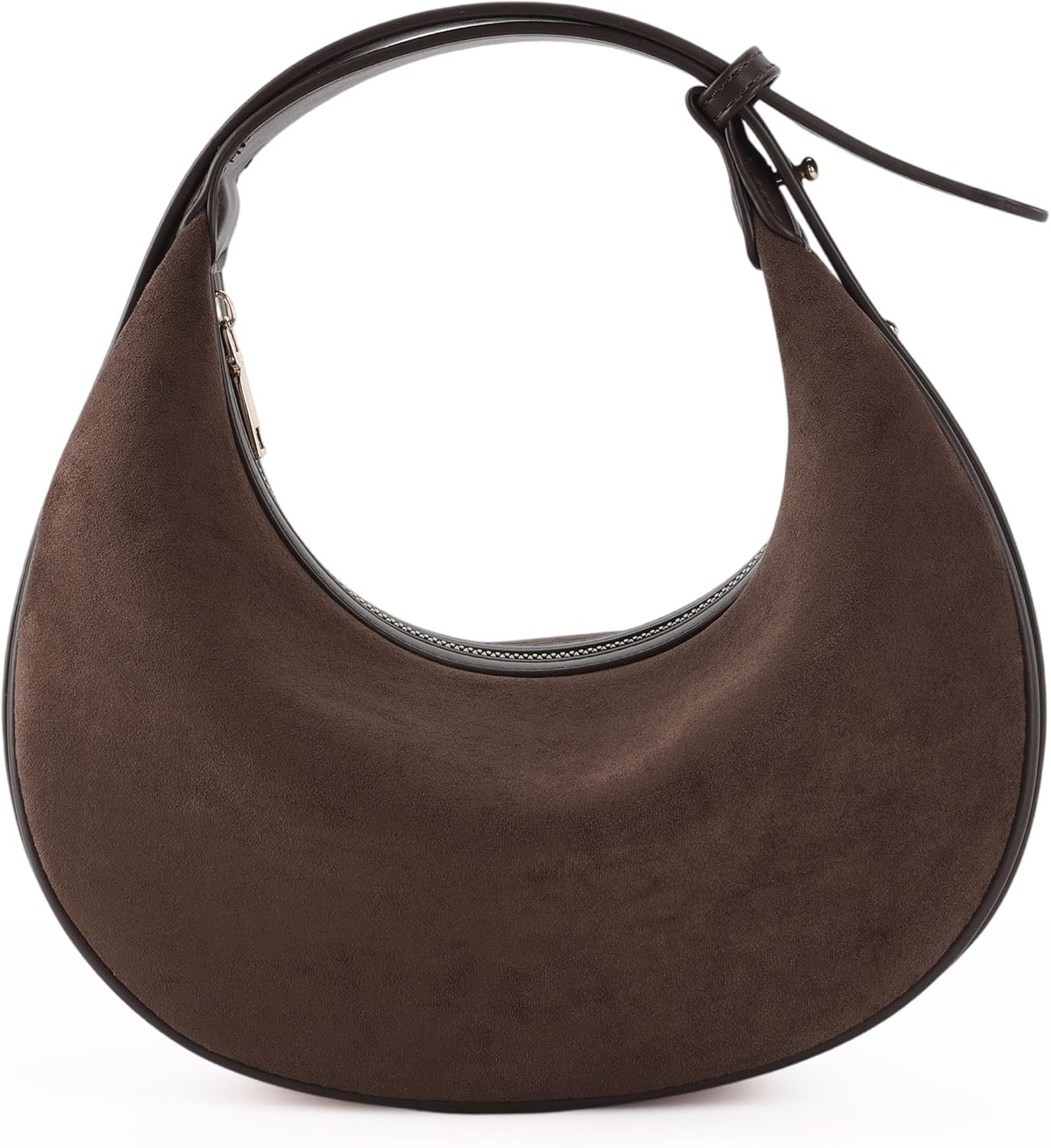 Suede Crossbody Bag for Women, Crescent Shoulder Bag Trendy Tote Handbags, Vintage Hobo Handbag Purses with Adjustable Strap