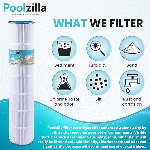 Miniatura 7 de Poolzilla Paquete de 4 cartuchos de filtro de piscina de repuesto para PLF131A, Pleatco PA131-PAK4, Hayward CX1280XRE, SwimClear C5020 Unicel