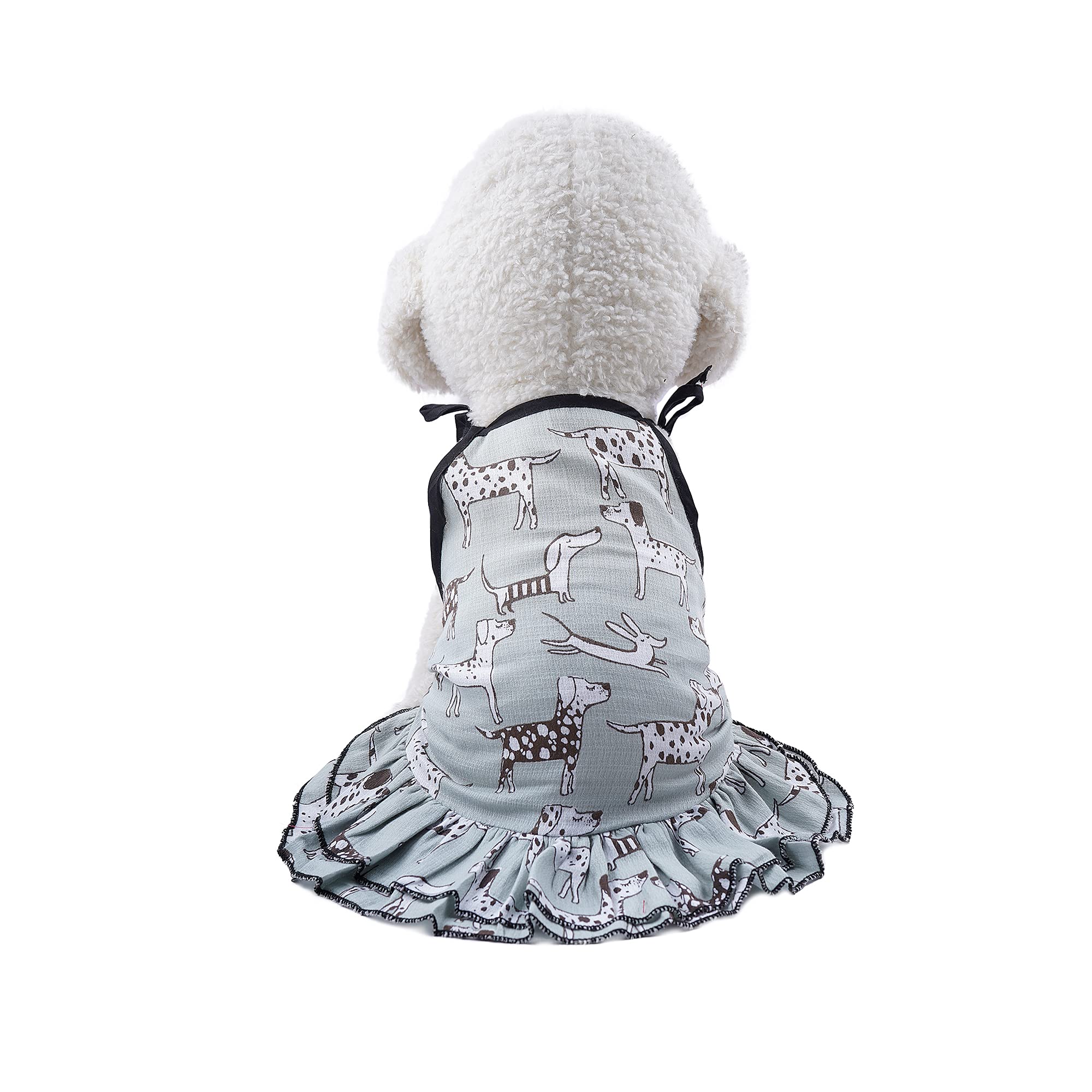 Emily Pets Dog Summer Dress Sweetie Aminal Pattern Pet Summer Clothes Spaghetti Pet Summer Cool Sleeveless Dress for Dog Cat(Pista,XS) (B099K3DL4M) Amazon Price History, Amazon Price Tracker