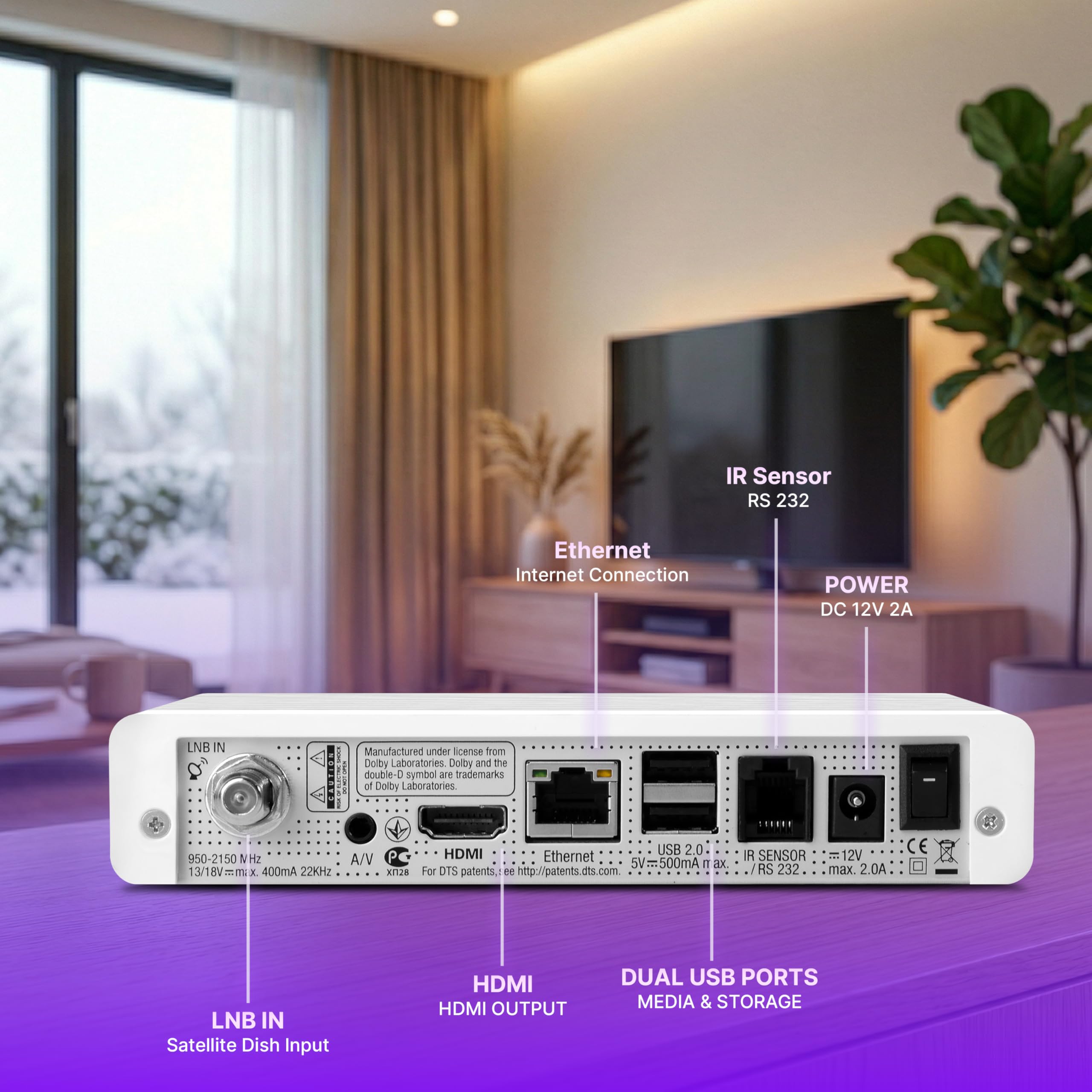 Vu+ Zero WE - Receptor de TV por satélite (Full HD, DVB-S2, HDMI), color blanco