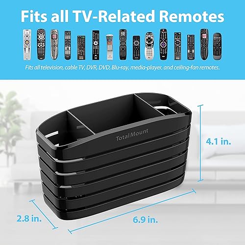 Miniatura 3 de TotalMount Soporte para control remoto, calidad premium y extra estable para colocar cerca de tu TV, cama o mesa (grande, se adapta a cuatro